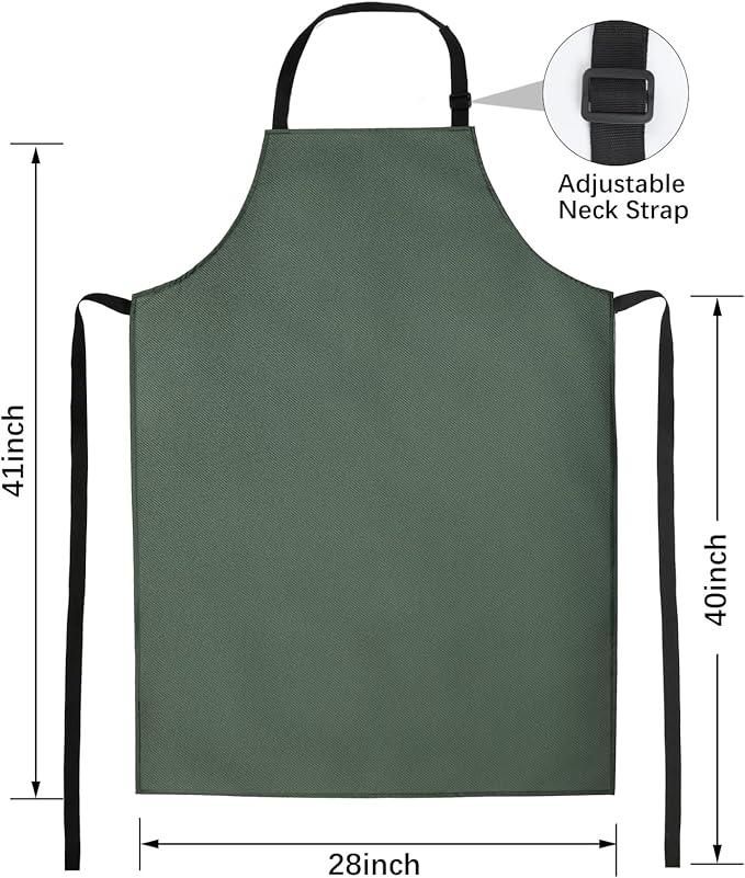 Gotega Waterproof Rubber Vinyl Apron Adjustable Dishwasher Apron - Apron for Women Men Heavy Duty Work Apron
