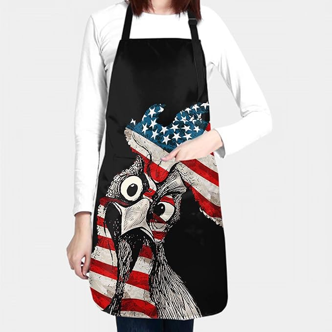 Funny Apron Polyester Grooming Aprons with Pocket for Cooking Kitchen Grilling Adults