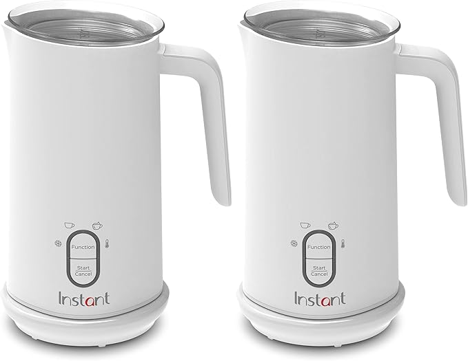 Instant Pot Instant Milk Frother, 4-in-1 Electric Milk Steamer, 10oz/295ml Automatic Hot and Cold Foam Maker and Milk Warmer for Latte, Cappuccinos, Macchiato, From the Makers of Instant 500W, White