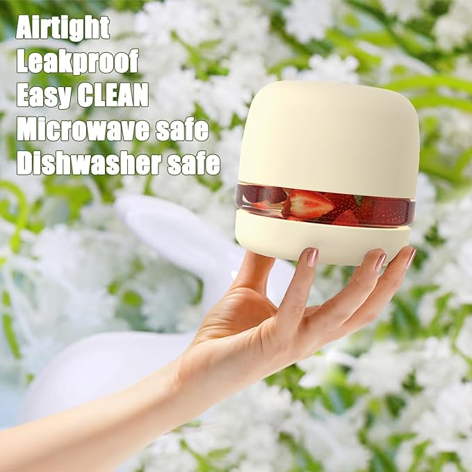Tronco 24 oz Glass Food Storage Containers with Lids, Airtight, Leak & Spill Proof Glass Lunch Bowls for Meal Prep, Salad, Yogurt, Soup & Stew, Microwave & Dishwasher Safe, BPA-Free, Set of 2