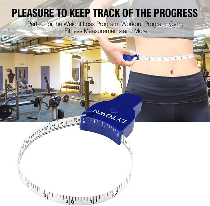 2PCS Body Measure Tape 60inch (150cm), Automatic Telescopic Tape Measure for Body Measurement & Weight Loss, Accurate Tape Measure for Tailor, Sewing, Fitness, Handcrafts, Clothes