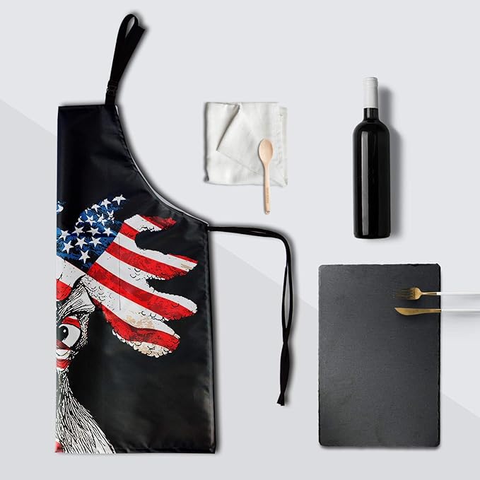 Funny Apron Polyester Grooming Aprons with Pocket for Cooking Kitchen Grilling Adults