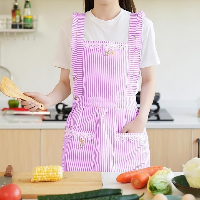 Funny Aprons for Women with Pockets, Kitchen Cooking Grilling Bbq Cute Chef Apron, Mothers Day Birthday Gifts for Women