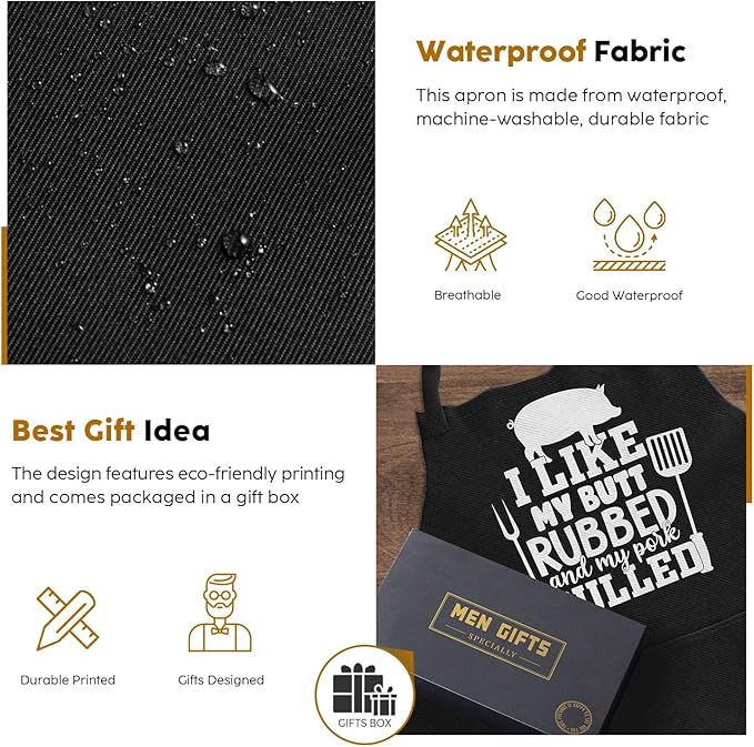JDNFYGX Gifts for Men Dad Husband - Funny Kitchen Gifts for Men, Birthday Christmas Gifts, Cooking Aprons Gifts for father