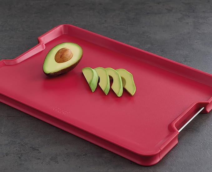 Joseph Joseph Cut&Carve Plus Multi-Function Cutting Board, X-Large, Red (Pack of 2)