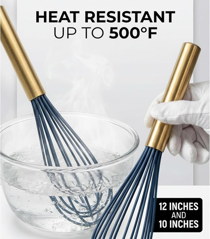 Farberware Professional Silicone Mini Whisks, Set of 2 (Blue)