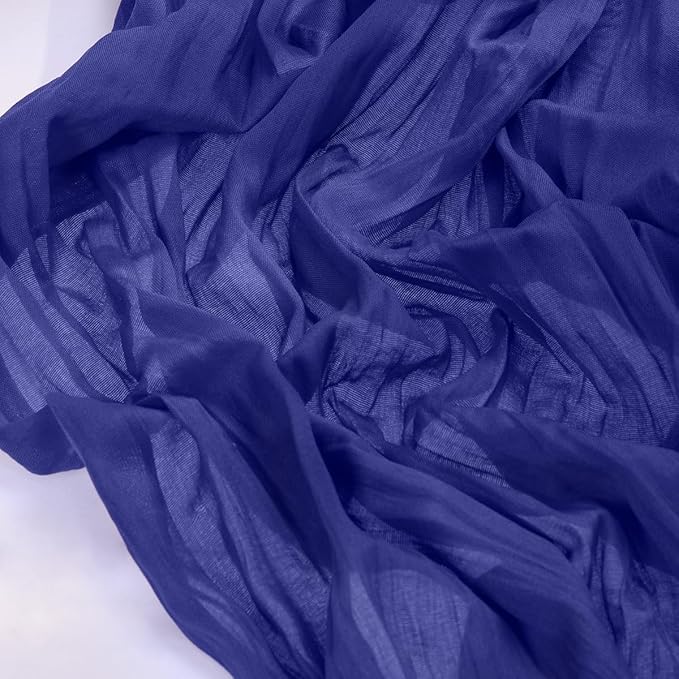 Socomi 10pcs Royal Blue Cheesecloth Table Runner Boho Rustic Gauze 120 inch 10FT Cheese Cloth Runner for Wedding Party Baby Shower Birthday Home Decor Holiday Decorations
