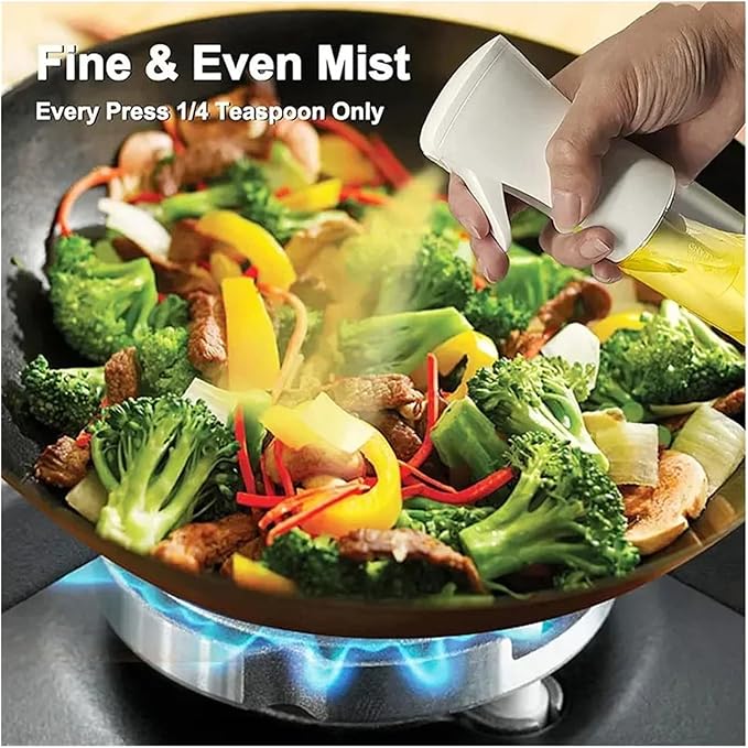 Oil Spray for Cooking Oil Dispenser Bottle Sprayer Mist Reusable Oil Vinegar Spray Bottle for Kitchen Use(Gray)