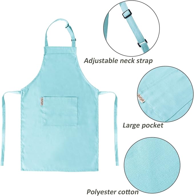Adjustable Apron and Chef Hat Set for Cooking and Baking