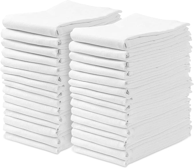 Flour Sack Towels Pack of 30-28x28 Inches - 100% Cotton, Highly Absorbent Dish Towels for Drying Dishes, Durable Tea Towels for Kitchen, Multipurpose Kitchen Towels