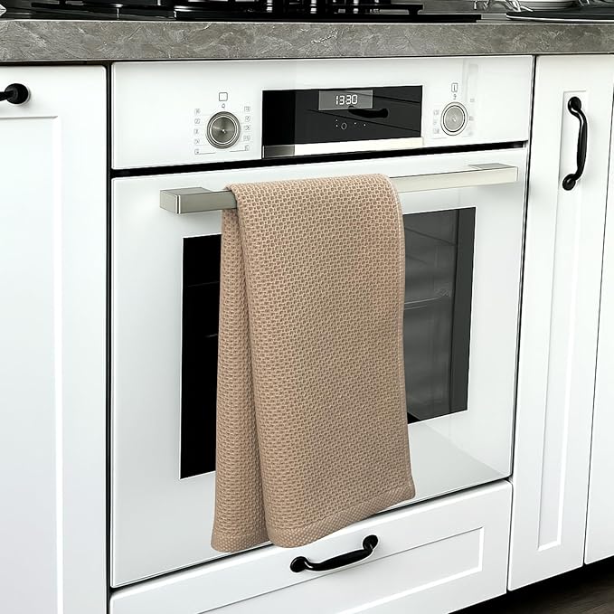 100% Cotton Waffle Weave Kitchen Towels, 4 Pack Dish Cloths for Washing Dishes, Ultra Soft Absorbent Dish Towels, Quick Drying Kitchen Rags, 13 x 28 Inches, Mixed Color