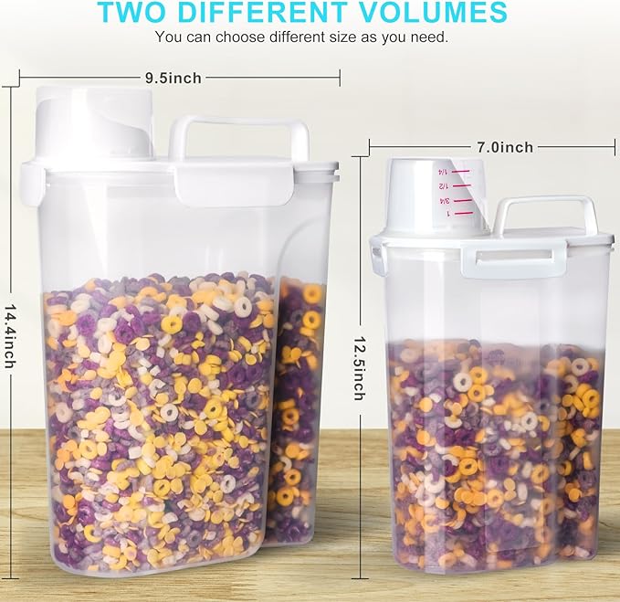 Uppetly Rice Airtight Dry Food Storage Containers 10Lbs, BPA Free Plastic Storage Bin Dispenser with Pourable Spout, Portable Handle, Kitchen Pantry Organization for Cereal, Flour and Baking Supplies