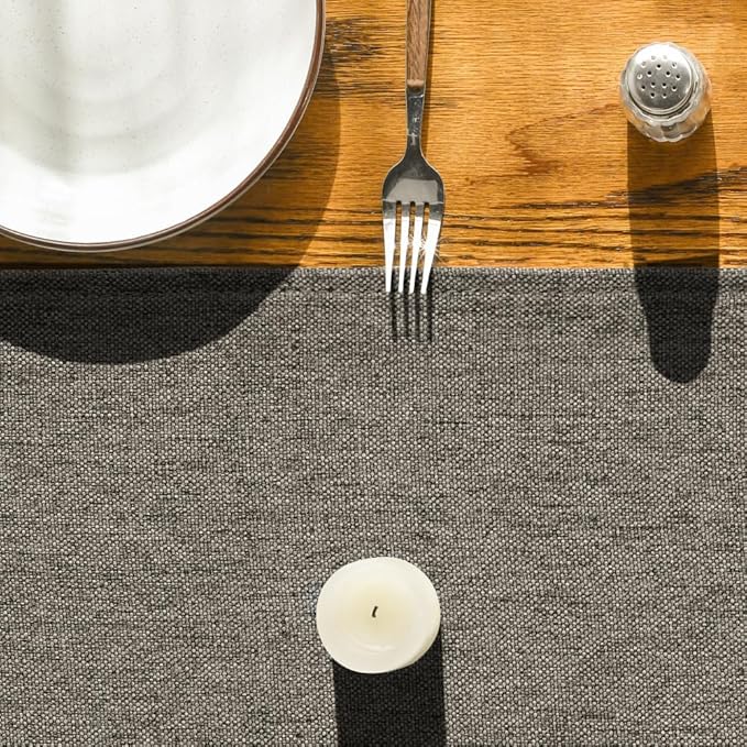 Artoid Mode Coffee Brown Table Runner, Seasonal Fall Washable Kitchen Dining Table Decoration for Home Party Decor 13x60 Inch