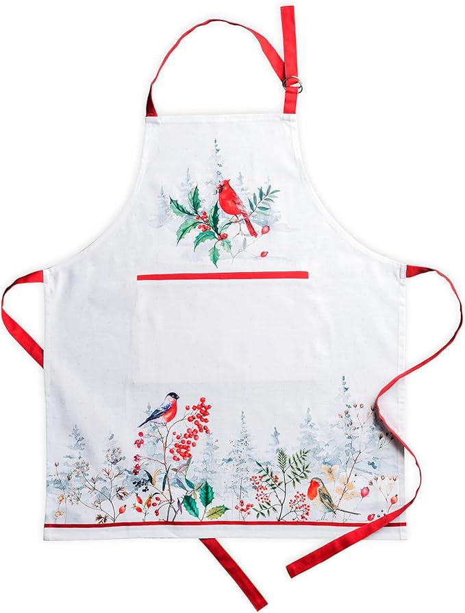 Maison d' Hermine 100% Cotton Apron for women with Pocket Kitchen Chef Apron for Men Cooking Mothers Day Gifts