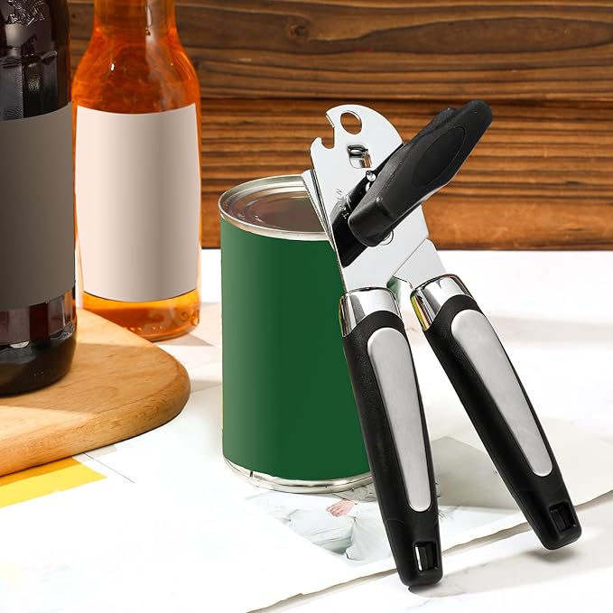 Gisafai 12 Pcs Manual Can Opener with Sharp Blade Smooth Edge Multifunctional Kitchen Gadget Handheld Openers Oversized Handheld Knob Can and Bottle Animals
