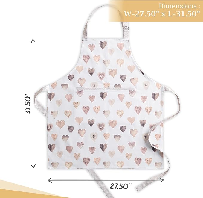 Maison d' Hermine 100% Cotton Apron for women with Pocket Kitchen Chef Apron for Men Cooking Mothers Day Gifts