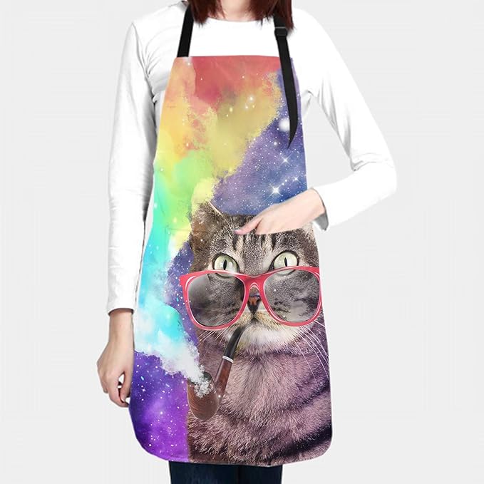 Funny Apron Polyester Grooming Aprons with Pocket for Cooking Kitchen Grilling Adults