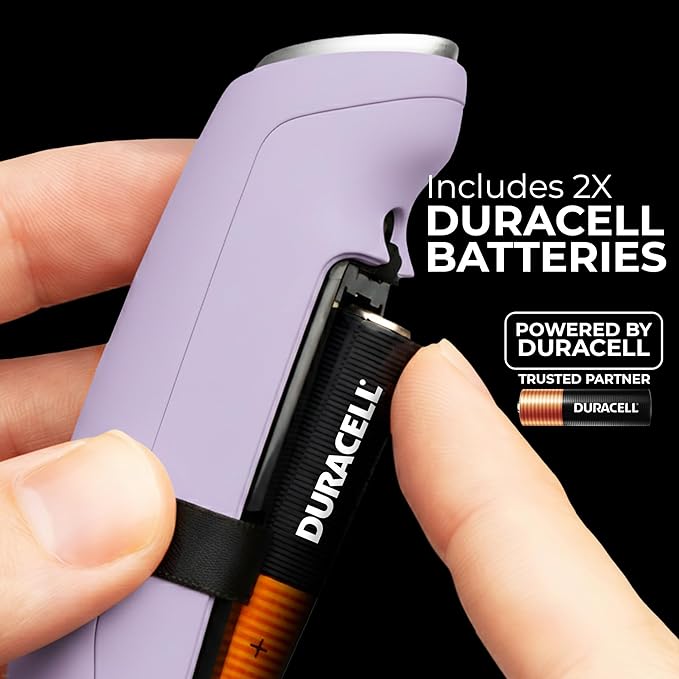 Zulay Kitchen Patented Tornado Triple Whisk Milk Frother with 4 Duracell Batteries – Handheld Foam Maker for Coffee, Lattes, Matcha & Hot Chocolate – Rich, Creamy Froth in Seconds - Lilac