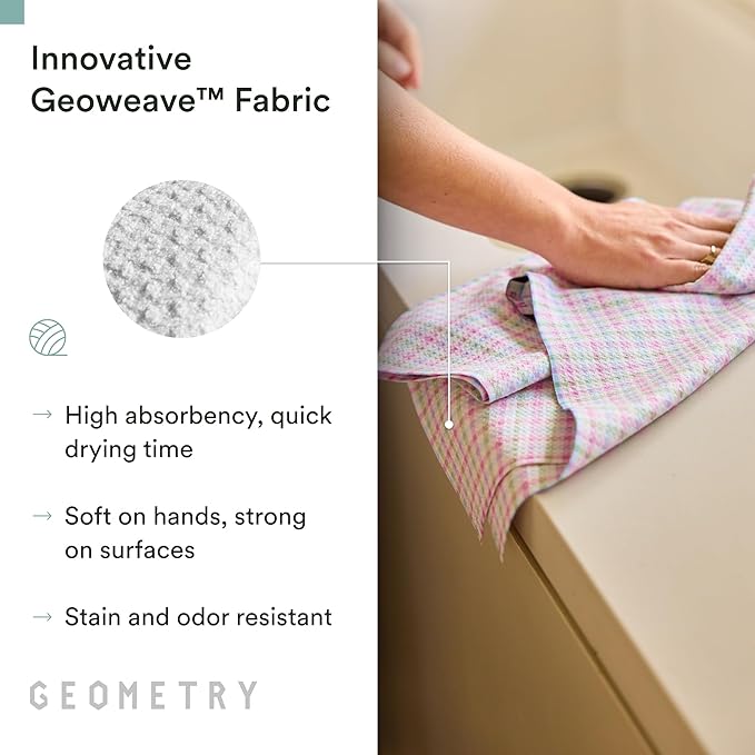 GEOMETRY Easter Kitchen Tea Towel - Quick Dry Microfiber Cloth Dish Towels for Kitchen Drying - Premium Quick Dry Towel (Bunny Bloom, 1-Pack)