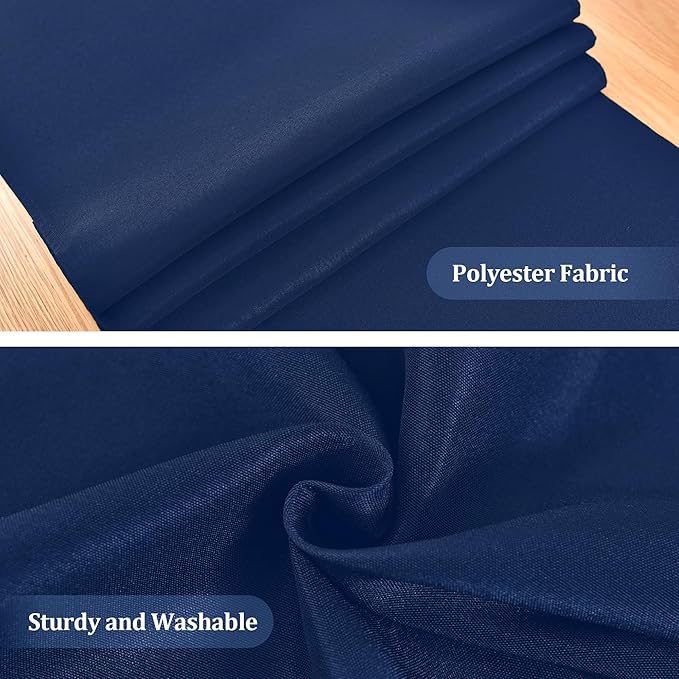 Farmhouse Navy Blue Table Runner Dining Table Runners 90 Inches Long Coffee Table Runner for Dresser Living Room Bedroom Holiday Party Banquet 12X90 Inch
