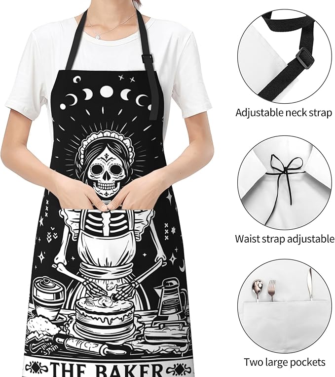Funny Apron Polyester Grooming Aprons with Pocket for Cooking Kitchen Grilling Adults