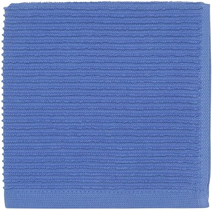Now Designs Ripple Kitchen Dishcloth, Set of 4, Royal Blue