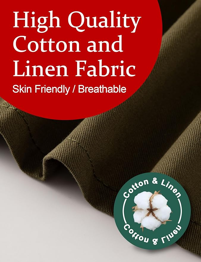 Big Plus Size Aprons for Women with Pockets Cotton Linen Baking Kitchen Cooking
