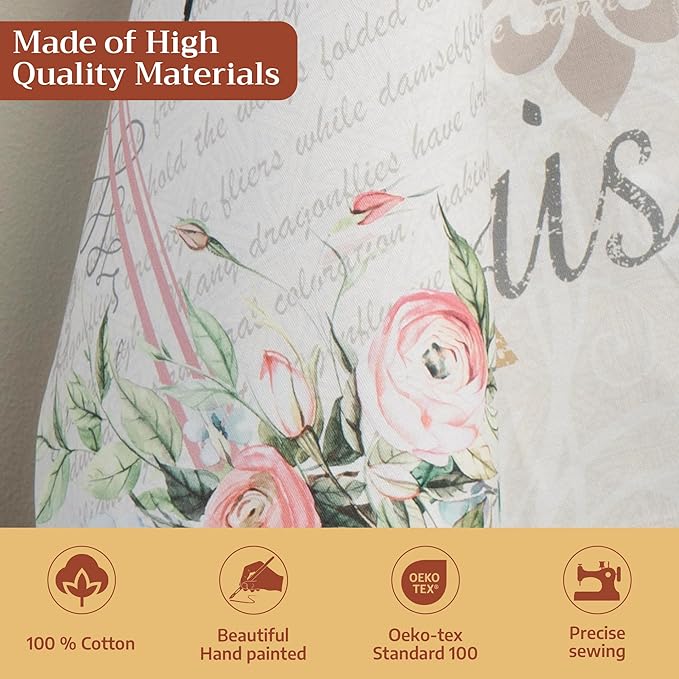 Maison d' Hermine Kitchen Towels Set of 2 100% Cotton 27.50" x 20" Reusable Cloth Tea Dish Towels Absorbent with Hanging Loop for Kitchen, Home, Dining, Cocktail Parties Spring/Summer (Champ De Mars)