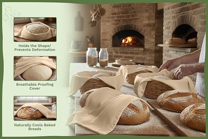 Beige Flour Sack Tea Towels - 100% Organic Cotton, 5 Pack, 27"x27", Highly Absorbent Beige Dish Towels - Versatile Lint-Free Kitchen Towels for Baking - Customizable and Easy to Embroider (5 Pack)