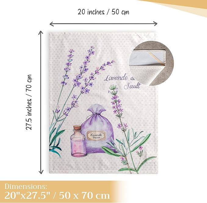 Maison d' Hermine Kitchen Towels Set of 3 100% Cotton 27.50" x 20" Reusable Cloth Tea Dish Towels Absorbent with Hanging Loop for Kitchen Gifts for Mothers Day Spring/Summer (Fanny)