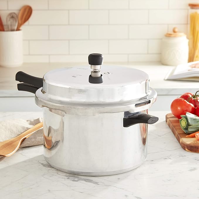 Prestige Popular Aluminum Pressure Cooker, 8.5-Liter