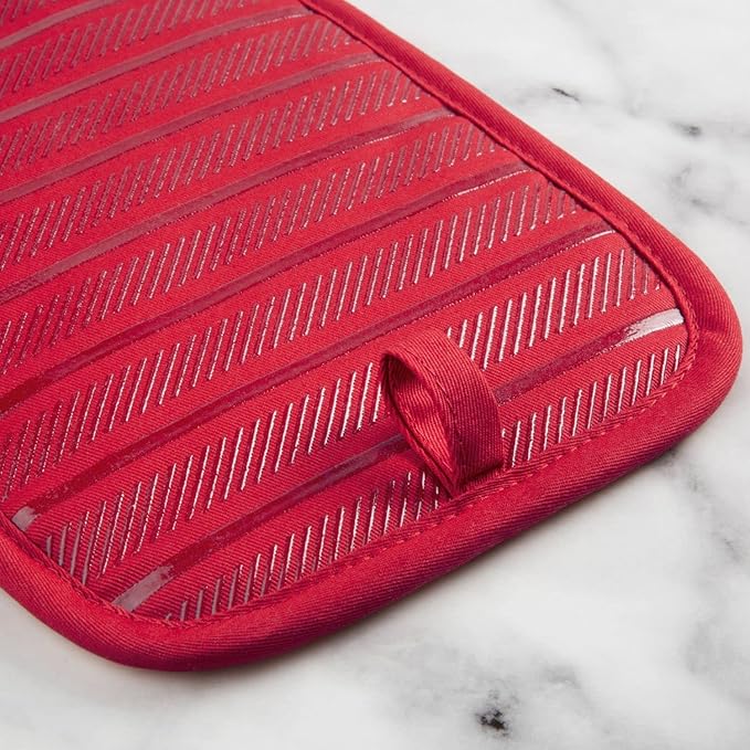 KitchenAid Albany Pot Holder 2-Pack Set, Passion Red, 7"x10"
