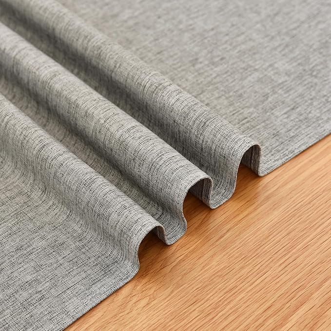Farmhouse Rustic Table Runner Grey Faux Linen Table Runners Water Resistant Table Runner 72 inches Long for Living Room Dresser Bedroom Kitchen Dining Party 13x72 Inch