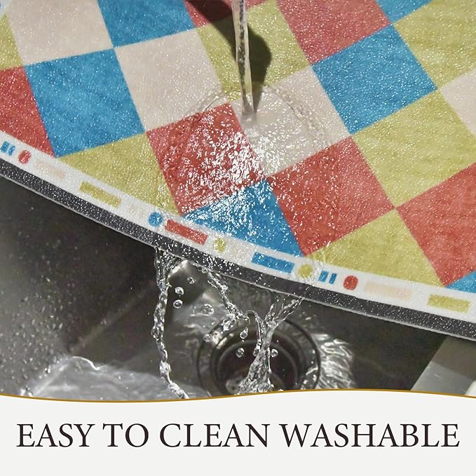 Vinyl Placemats Set of 4-12x17 Inch - Heat Resistant Washable Place Mats Waterproof Non-Slip Wipeable Table Mats for Dining Table Decor, Indoor/Outdoor Plastic Mat