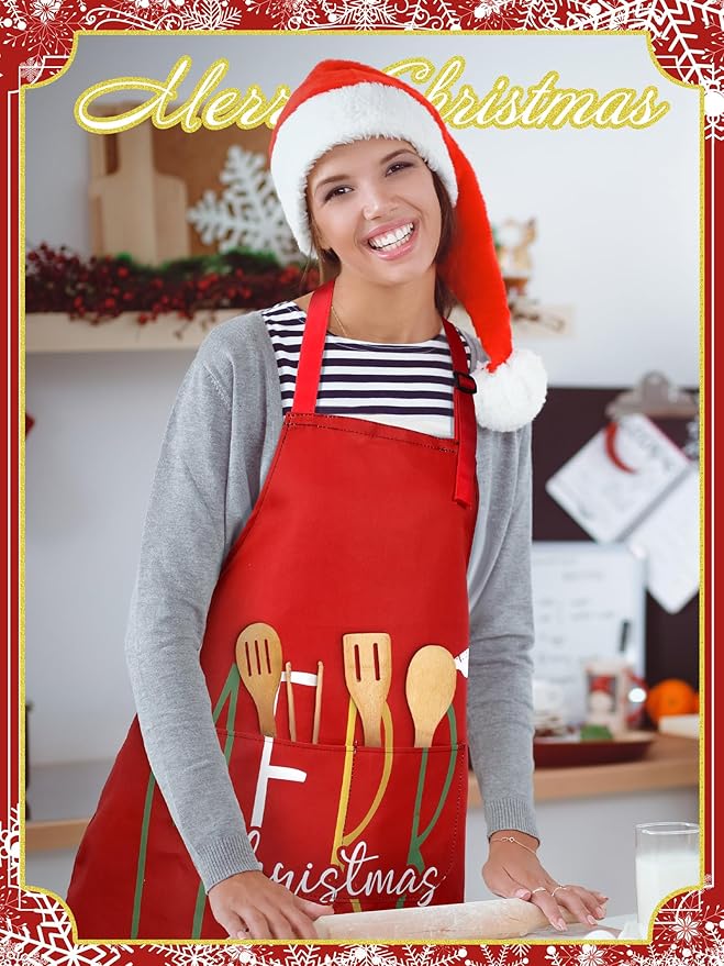 Geetery 4 Pcs Chicken Aprons for Women Rooster Print Apron Waterproof Adjustable for Kitchen Cooking