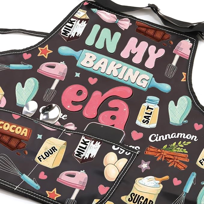 WSNANG Funny Baking Aprons with Pockets In My Baking Era Apron Bakers Gifts Pastry Chef Gift
