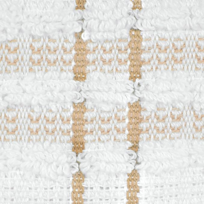 Ritz Royale Collection 100% Combed Terry Cotton, Highly Absorbent, Oversized Kitchen Towel Set, 28" x 18", 2-Pack, Checked, Straw