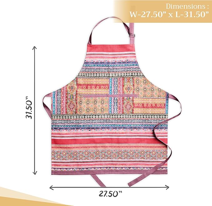 Maison d' Hermine 100% Cotton Apron for women with Pocket Kitchen Chef Apron for Men Cooking Mothers Day Gifts