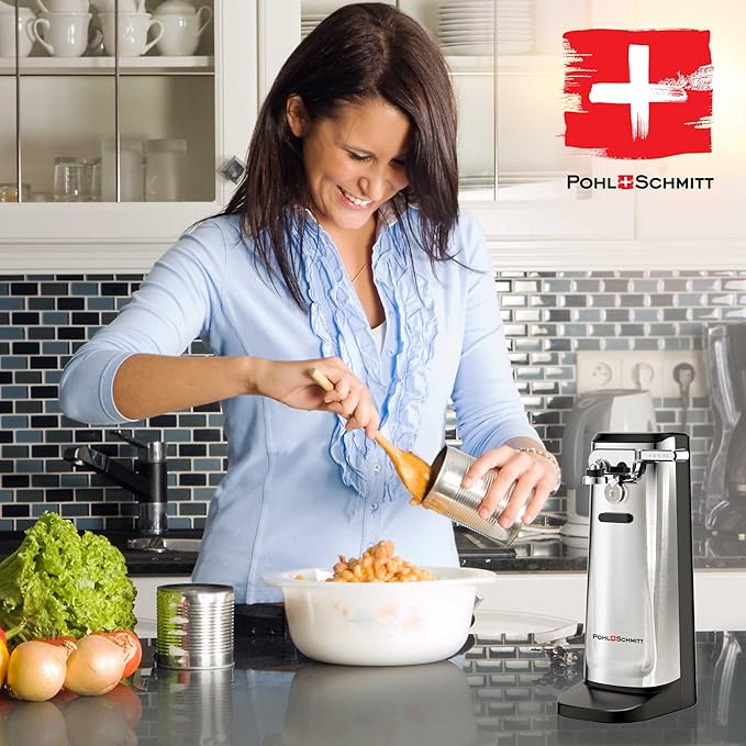 POHL SCHMITT Electric Can Opener with Knife Sharpener and Bottle Opener