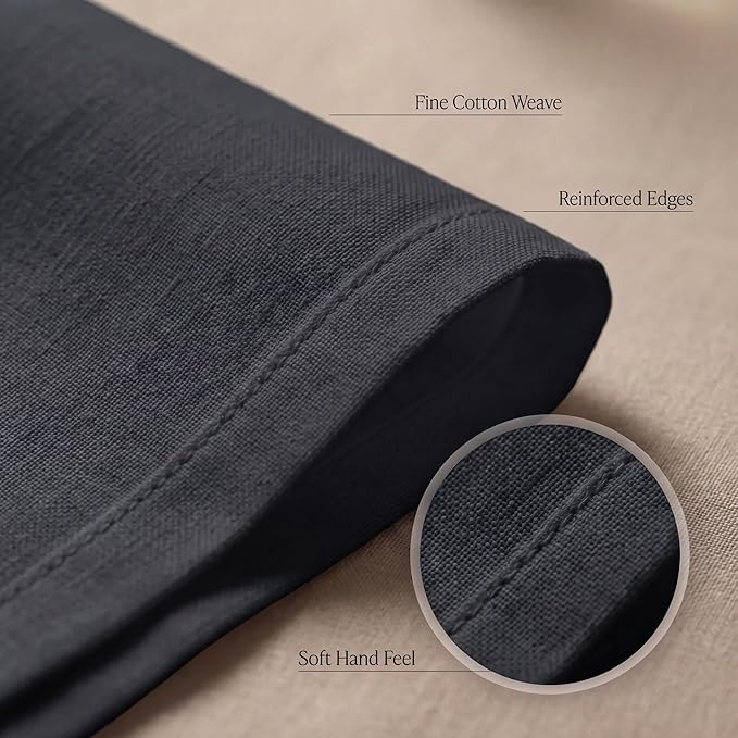 Urban Villa Cloth Napkins Set of 12 20x20 Inches 100% Cotton Napkins Cloth Washable Durable Reusable Absorbent Table Dinner Napkins Cloth for Christmas Hotel Lunch Restaurant Weddings Parties - Black