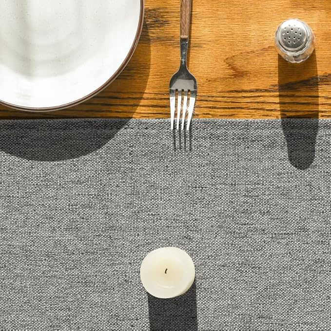 Artoid Mode Light Grey Table Runner, Seasonal Washable Kitchen Dining Table Decoration for Home Party Decor 13x36 Inch