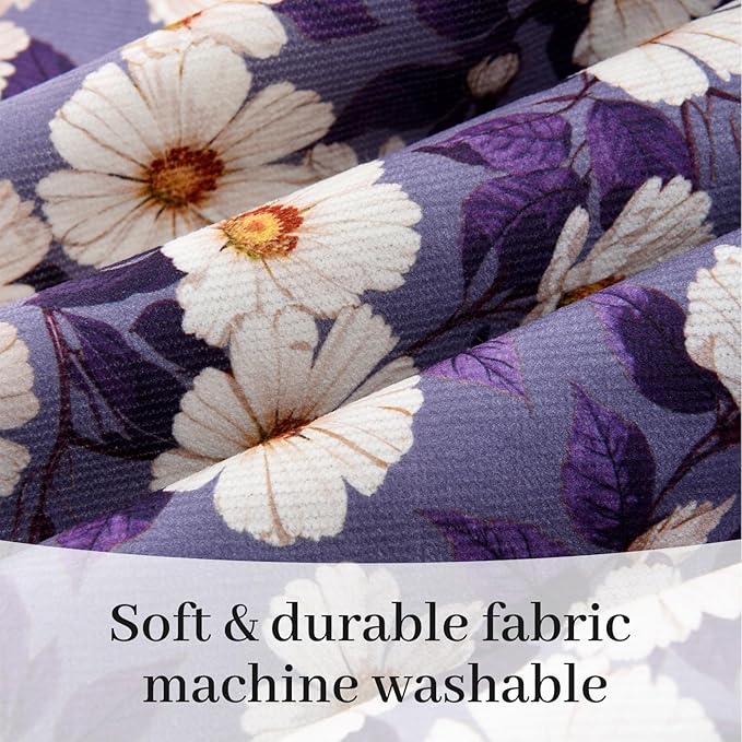 Cute Floral Aprons for Women with Pockets,Cotton Adjustable Neck Strap Apron for Kitchen Cooking Baking Gardening