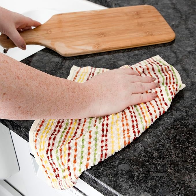 Ritz Pebble Bar Mop Towels: Highly Absorbent and Super Soft, 100% Cotton, Durable Super Absorbent Kitchen Bar Towels for Wiping Tables and Counters, 12x12, 6-Pack, Fall