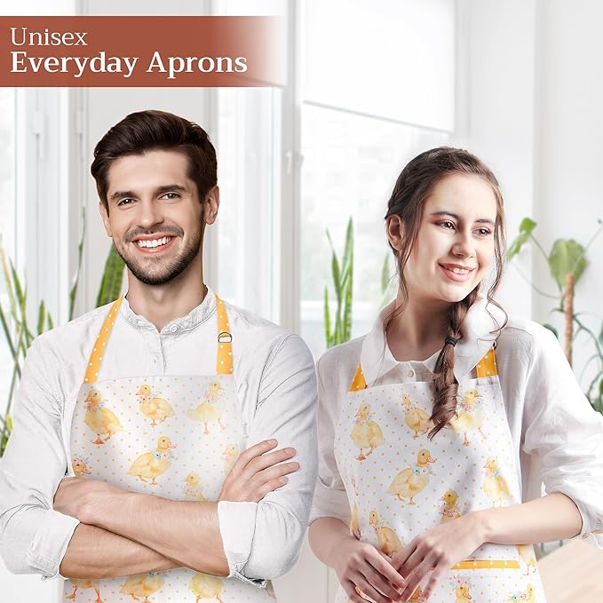 Maison d' Hermine 100% Cotton Apron for women with Pocket Kitchen Chef Apron for Men Cooking Mothers Day Gifts
