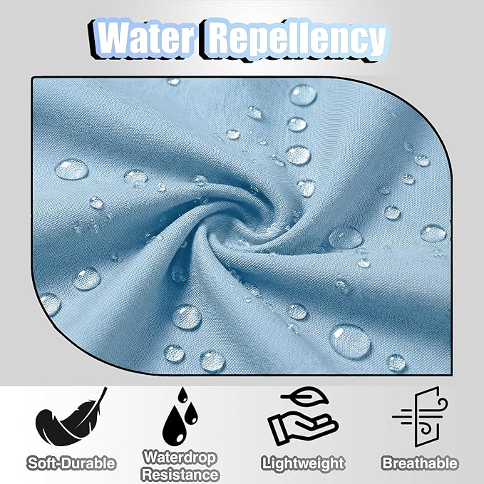 TOSHE Kitchen Apron Waterdrop Resistant Cotton Apron with adjustable Aprons for Women with Pockets 10 Color option Cooking Apron Light Blue (Light Blue)