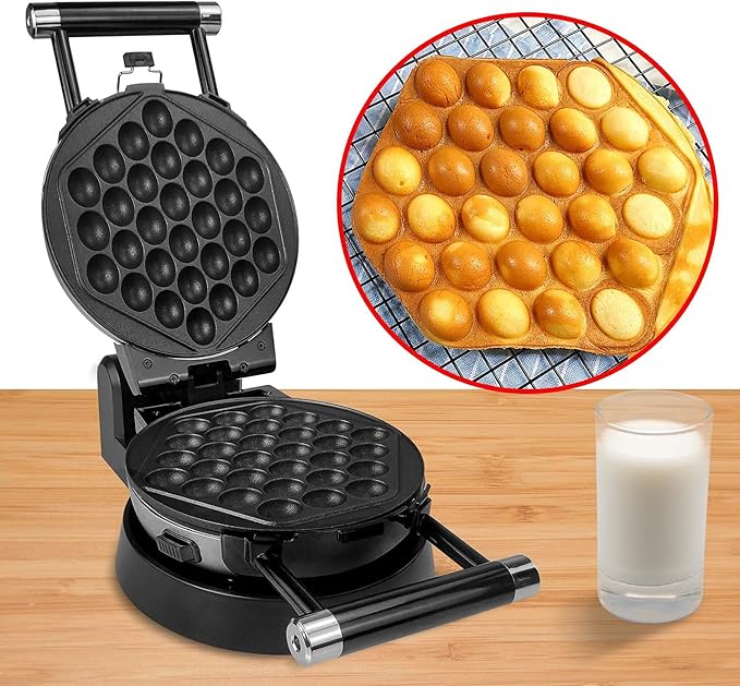 Health and Home 3-in-1 Waffle, Omelet, Egg Waffle Maker, 3 Removable Nonstick Baking Plates, Upgraded 360 Rotating Belgian Maker