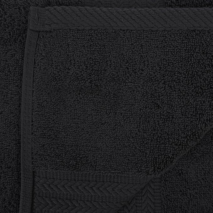 Oversized Bath Sheet 35 x 75 Pack of 2 | 450 GSM Quick Dry and Highly Absorbent | 100% Cotton Terry Towels for Bathroom - Perfect for Shower - Pool and Spa - Luxury Soft Towels - Charcoal Grey
