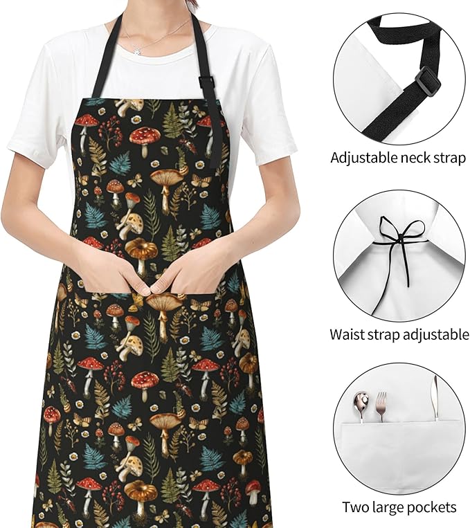 Funny Apron Polyester Grooming Aprons with Pocket for Cooking Kitchen Grilling Adults