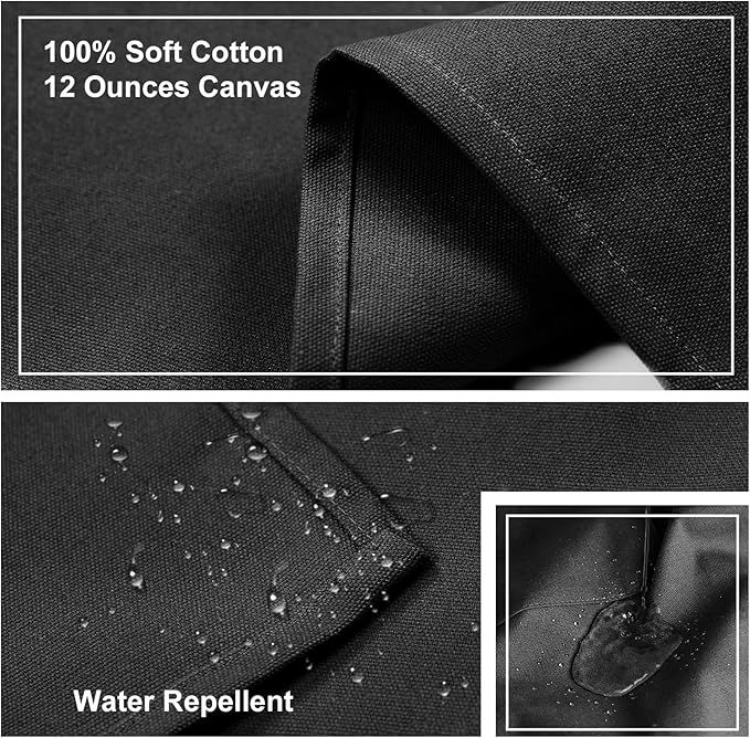 ZOMAO Chef Apron for Women Men with Large Pockets, Cotton Canvas Cross Back Waterproof Work Aprons for Kitchen Cooking Bib