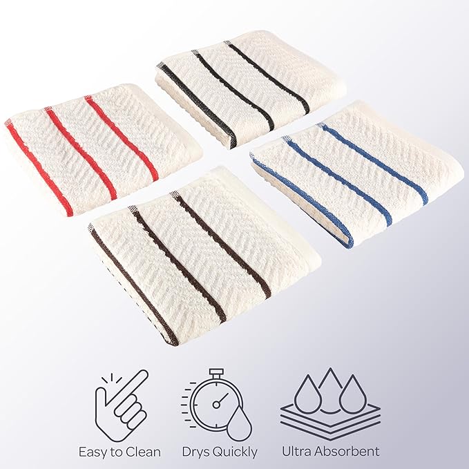 Dish Cloths 16-Pack - 12x12 Dish Cloths for Washing Dishes, Scrubbing, Drying and Everyday Messes - Soft and Absorbent Cotton Kitchen Towels - Kitchen Towels and Dishcloths Sets by Lavish Home (Black)